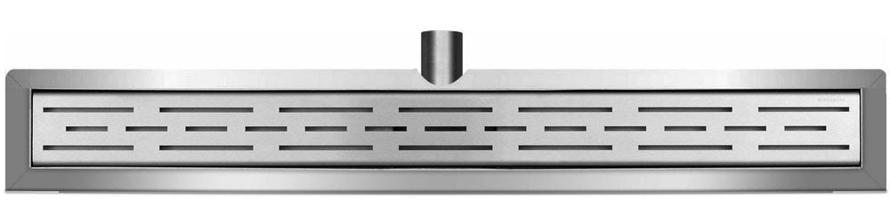 3rd generation shower drain with flange and grate 120 x 7 cm stainless steel