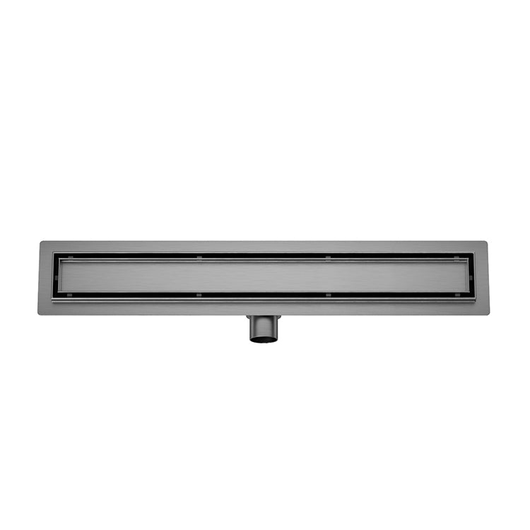 Douchegoot met flens en tegelrooster 90 x 7 cm gunmetal PVD