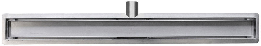 Shower drain with flange and tile grate 100 x 7 cm stainless steel