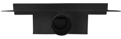 Shower drain with flange and side outlet 20x20 cm matte black
