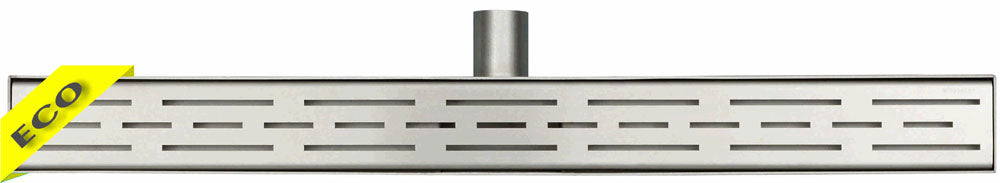 Eco shower drain with grate 90 x 7 cm stainless steel