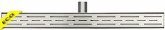 Eco shower drain with grate 90 x 7 cm stainless steel