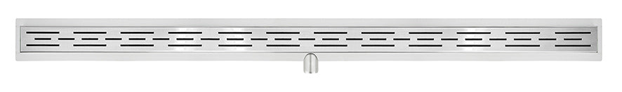 Eco shower drain with flange and grate 120 x 7 cm stainless steel