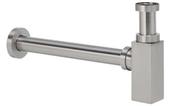 Star siphon square 5/4" x 32 mm brushed steel