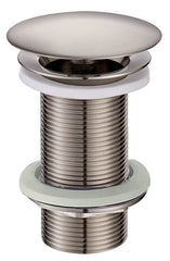 UniMatch open afvoerplug verlengd 5/4" geborsteld staal