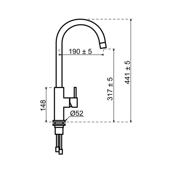 Selsiuz Unlimited 5-in-1 kokend water kraan haaks Copper/Koper Titanium | Combi extra boiler