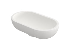 Ink One opzet fonteinkom ovaal 33x19cm polystone - mat wit