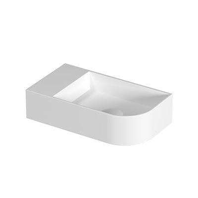 Ink Concept R Trevi fontein afgerond 40x22x10cm keramiek - rechts - zonder kraangat - mat wit