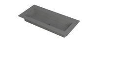 Ink Kraft meubelwastafel 100x45cm - zonder kraangat - Quartz grijs - 3417224