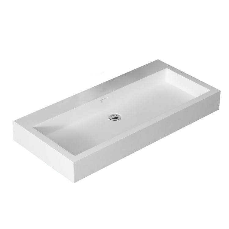 StoneArt Wastafel LP4510-0 - wit glanzend - 100x48