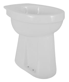 Raised toilet bowl standing AO 46 x 46 cm glossy white