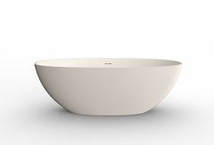 Chiek vrijstaand ligbad - 165 x 75 cm - solid surface - beige