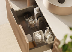 Differnz Olle onderkast FSC - 89 x 45.5 x 39 cm - eiken - topblad wit