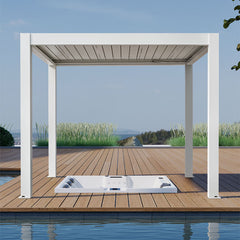 AWT Pergola extreem - wit/antraciet - elektrisch
