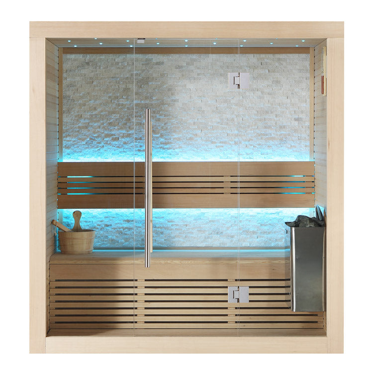 AWT Sauna E1103A Hemlock 180x105 4.5kW TheWall