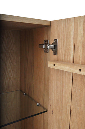 Vision OAK column cabinet with 2 doors 160x35x35