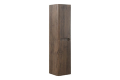 Sulora kolomkast afgeronde hoeken geribbeld 160 x 40 x 35 cm bruin eiken