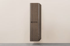 Sulora kolomkast afgeronde hoeken geribbeld 160 x 40 x 35 cm bruin eiken