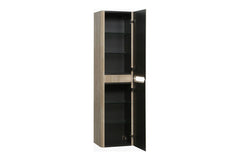 Sulora kolomkast afgeronde hoeken geribbeld 160 x 40 x 35 cm licht eiken