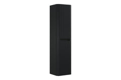 Sulora kolomkast afgeronde hoeken geribbeld 160 x 40 x 35 cm mat zwart
