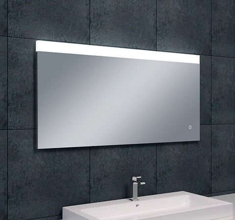 Single spiegel rechthoek met LED, dimbaar en spiegelverwarming 120 x 60 cm