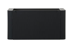 Sulora onderkast afgeronde hoeken geribbeld met 1 lade 1 uitsparing 100 x 48 cm mat zwart