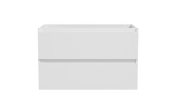 Alvara onderkast met 2 laden 1 uitsparing 80 x 46 cm mat Wit