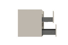 Alvara onderkast met 2 laden 1 uitsparing 80 x 46 cm cashmere