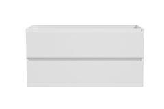 Alvara onderkast met 2 laden 1 uitsparing 100 x 46 cm mat wit