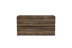 Alvara onderkast met 2 laden 1 uitsparing 100 x 46 cm donker eiken