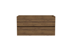 Alvara onderkast met 2 laden 1 uitsparing 100 x 46 cm donker warm eiken