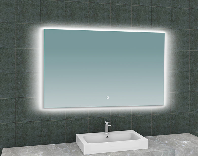 Soul rectangular mirror with LED, dimmable and heated 120 x 80 cm