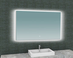 Soul rectangular mirror with LED, dimmable and heated 120 x 80 cm