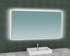 Soul rectangular mirror with LED, dimmable and mirror heating 140 x 80 cm