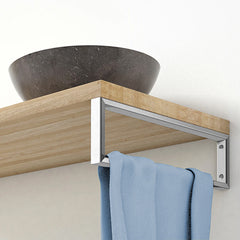 Ophangbeugel vierkant 460 x 220 mm chroom