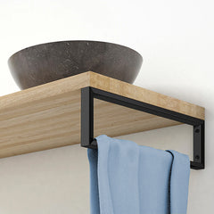 Mounting bracket square 460 x 220 matte black