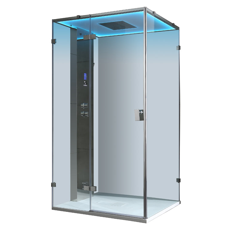 AWT Dampfdusche LD107F15 silber 120x90 links