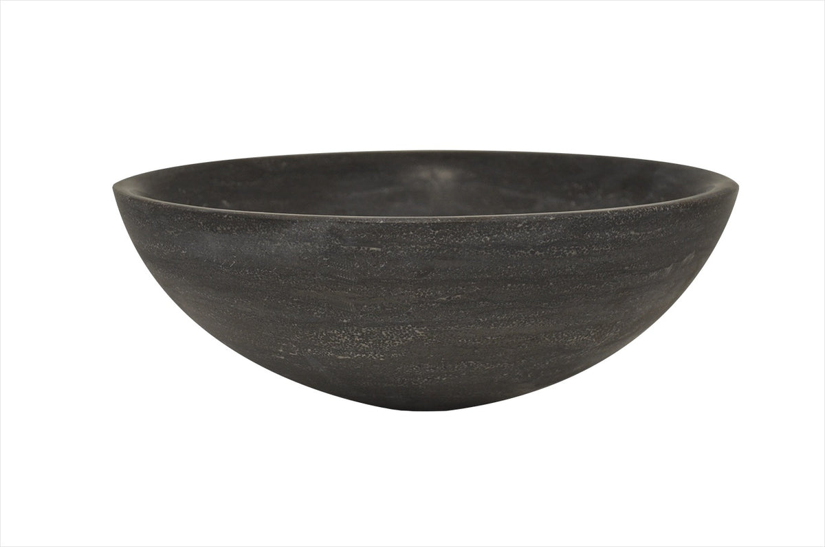 Raw basin round 40x14 cm honed bluestone