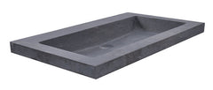 Raw sink single without tap hole 60x46x5 cm honed bluestone