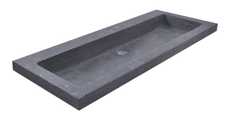 Raw single basin with 1 tap hole 100x46x5 cm honed bluestone