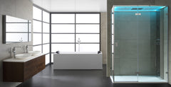 AWT Dampfdusche LD111F15 zilver 150x90 rechts