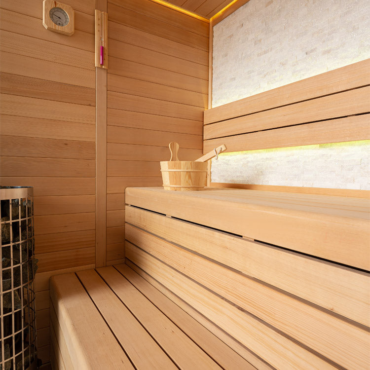 AWT Sauna E1604B Hemlock 180x150 9kW TheWall Bi-O
