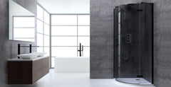 AWT Duschabtrennung LBR0906-B zwart 90x90 rechts