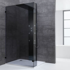 AWT Duschwand Walk-in Dusche LY0901-B schwarz 90x210