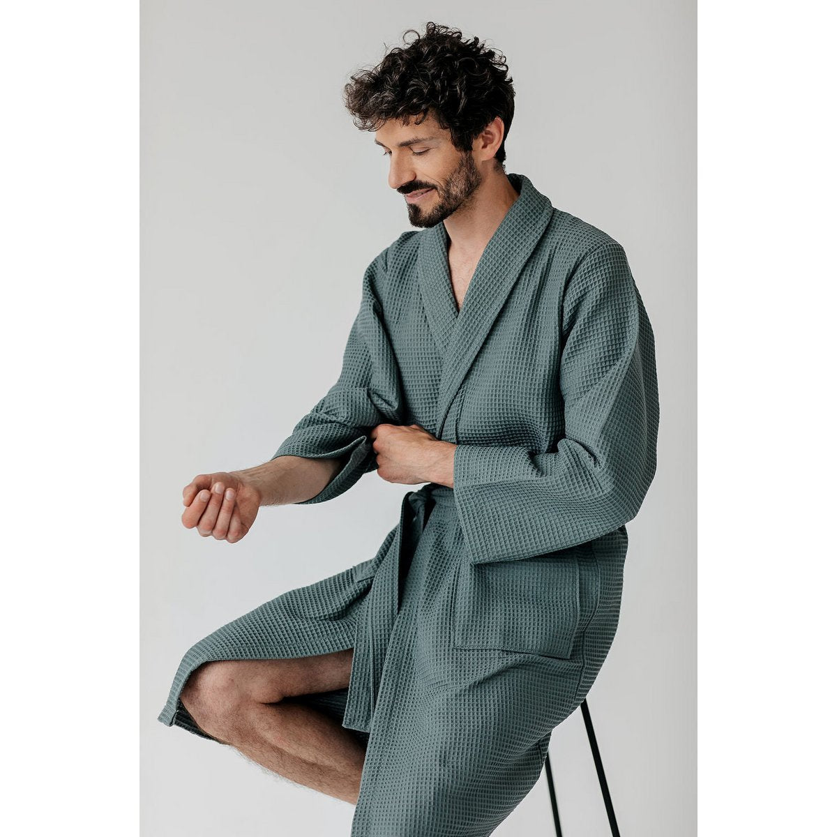Aurélia Kos badjas - unisex - gewafeld katoen