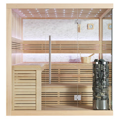 AWT Sauna E1105B Hemlock 200x200 9kW Cilindro