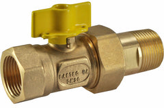 Brass Gas Ball Valve Gastec 3/4" FNPT x 3/4" MNPT
