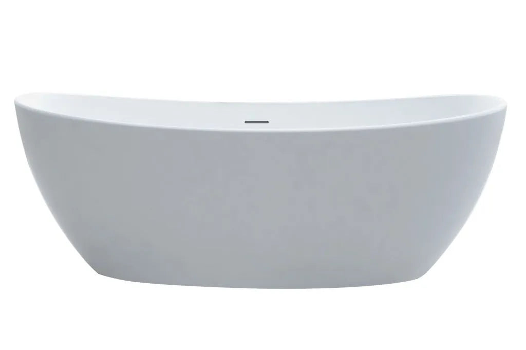 Best Design Orto solid surface vrijstaand bad 180x85x64cm mat wit