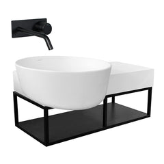 StoneArt wastafel LQ650 -mat wit - 80x49