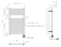 Elara Electric Radiator Smart WiFi 76.6 x 45 cm Gloss White